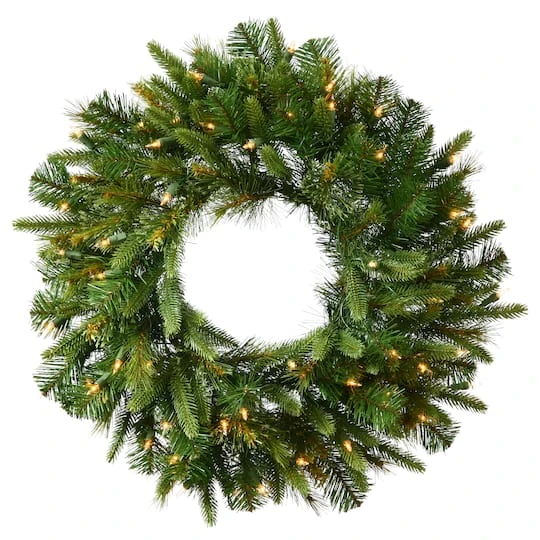 30" Pre-Lit Cashmere Artificial Christmas Wreath, Warm White Dura-lit LED Lights 1 30" Pre-Lit Cashmere Artificial Christmas Wreath, Warm White Dura-lit LED Lights