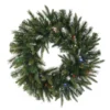 48" Pre-Lit Cashmere Artificial Christmas Wreath, Multi-Colored Dura-lit LED Lights