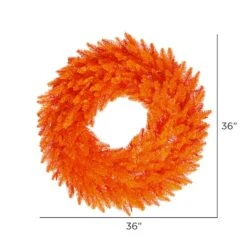 36" Unlit Orange Fir Artificial Christmas Wreath -Northlight Sale Store D575311S 2