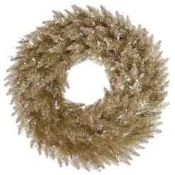 48" Unlit Champagne Fir Artificial Christmas Wreath