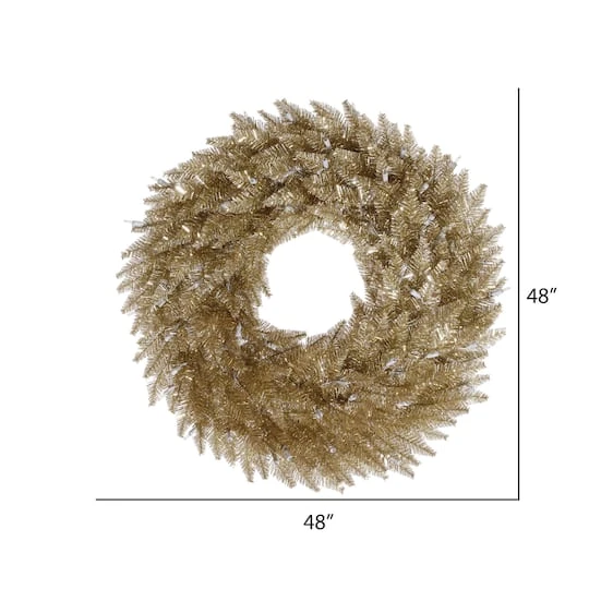 48" Unlit Champagne Fir Artificial Christmas Wreath 3 48" Unlit Champagne Fir Artificial Christmas Wreath - Image 3