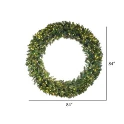 84" Pre-Lit Cashmere Pine Wreath, Warm White Dura-Lit® LED Lights 11 84" Pre-Lit Cashmere Pine Wreath, Warm White Dura-Lit® LED Lights -Northlight Sale Store D575316S 5