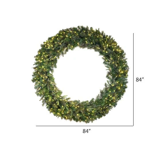 84" Pre-Lit Cashmere Pine Wreath, Warm White Dura-Lit® LED Lights 6 84" Pre-Lit Cashmere Pine Wreath, Warm White Dura-Lit® LED Lights - Image 6