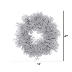 48" Unlit Flocked Alberta Artificial Christmas Wreath -Northlight Sale Store D575317S 2