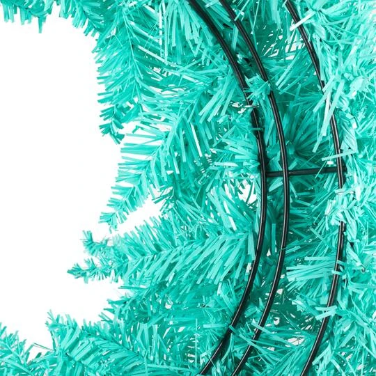 24" Unlit Aqua Fir Artificial Christmas Wreath 5 24" Unlit Aqua Fir Artificial Christmas Wreath - Image 5
