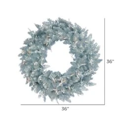 36" Pre-Lit Silver Fir Artificial Christmas Wreath, Warm White Dura-Lit LED Lights 9 36" Pre-Lit Silver Fir Artificial Christmas Wreath, Warm White Dura-Lit LED Lights -Northlight Sale Store D575344S 4