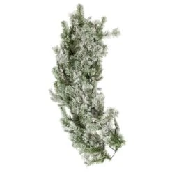 60" Pre-Lit Flocked Kiana Artificial Christmas Wreath, Warm White Dura-Lit® LED Mini Lights -Northlight Sale Store D575351S 3