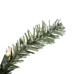 60" Pre-Lit Flocked Kiana Artificial Christmas Wreath, Warm White Dura-Lit® LED Mini Lights -Northlight Sale Store D575351S 6