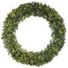 60" Warm White LED Lights Cashmere Artificial Christmas Wreath