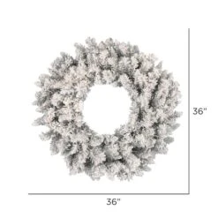 36" Frosted Silver Artificial Christmas Wreath -Northlight Sale Store D575378S 3
