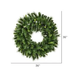 36" Bangor Mixed Pine Artificial Christmas Wreath -Northlight Sale Store D575385S 3