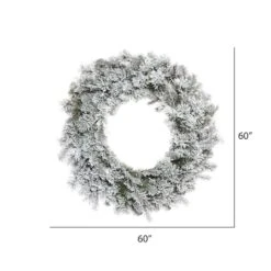 60" Flocked Kiana Artificial Christmas Wreath -Northlight Sale Store D575407S 2