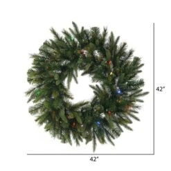 42" Multicolored LED Lights Cashmere Pine Artificial Christmas Wreath -Northlight Sale Store D575408S 3
