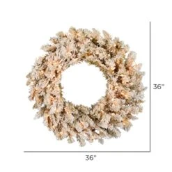 36" Clear Lights Frosted Gold Fir Artificial Christmas Wreath -Northlight Sale Store D575412S 4