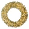 30" Pre-Lit Champagne Christmas Wreath, Warm White LED Lights