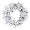 36" Flocked Atka Christmas Wreath