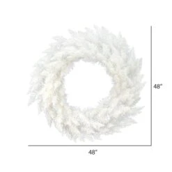 48" Sparkle White Spruce Christmas Wreath -Northlight Sale Store D575440S 3