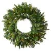 24" Pre-Lit Cashmere Christmas Wreath, Warm White LED Lights