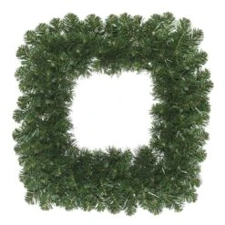 30" Pre-Lit Oregon Fir Christmas Square Wreath
