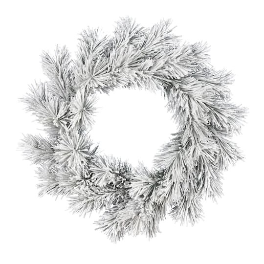 30" Frosted Beckett Pine Christmas Wreath 2 30" Frosted Beckett Pine Christmas Wreath - Image 2