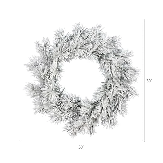 30" Frosted Beckett Pine Christmas Wreath 3 30" Frosted Beckett Pine Christmas Wreath - Image 3