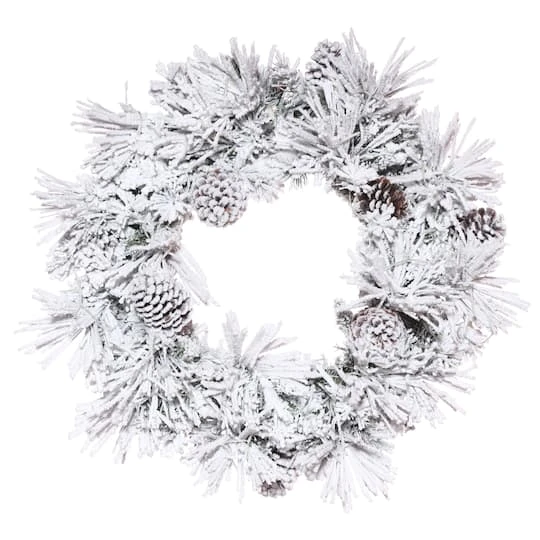 30" Flocked Atka Artificial Christmas Wreath 1 30" Flocked Atka Artificial Christmas Wreath
