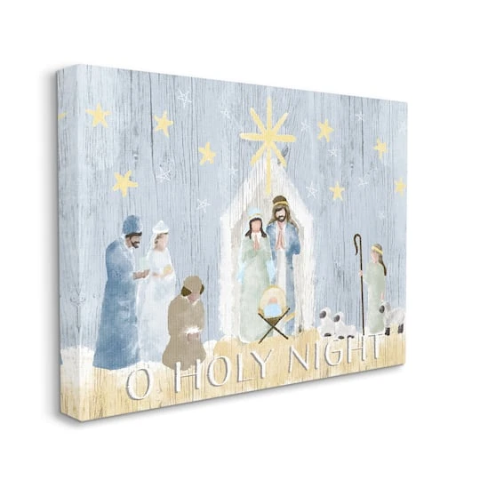 Stupell Industries Nativity Barn Stable Christmas Holiday Rustic Scene Canvas Wall Art 2 Stupell Industries Nativity Barn Stable Christmas Holiday Rustic Scene Canvas Wall Art - Image 2