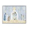 Stupell Industries Nativity Barn Stable Christmas Holiday Wall Art In Gray Frame