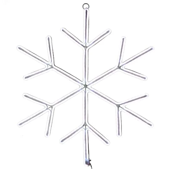 18" Neon Style Lighted Snowflake Wall Accent 2 18" Neon Style Lighted Snowflake Wall Accent - Image 2