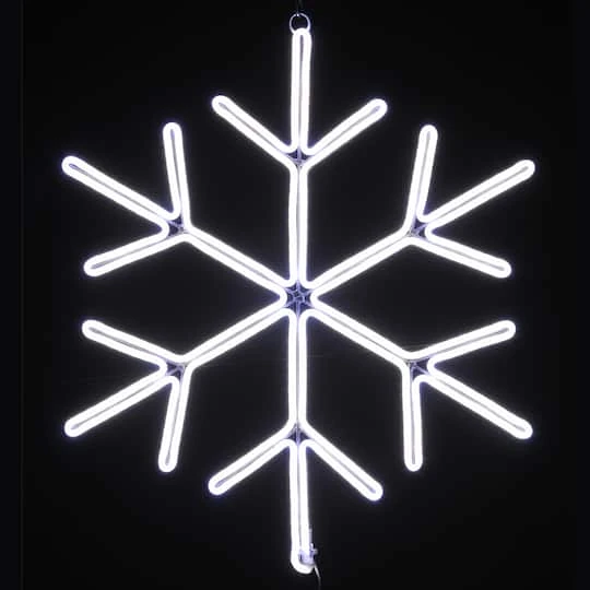 18" Neon Style Lighted Snowflake Wall Accent 4 18" Neon Style Lighted Snowflake Wall Accent - Image 4