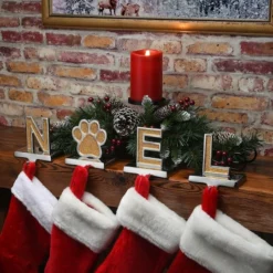 5" Gold Sparkle NOEL Stocking Holders, 4ct. 11 5" Gold Sparkle NOEL Stocking Holders, 4ct. -Northlight Sale Store D619829S 12
