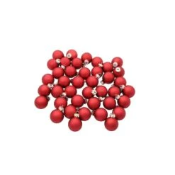 Whitehurst 40ct. 1.25" Matte Glass Ball Ornaments Red Matte -Northlight Sale Store D623181S 12