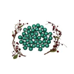 Whitehurst 40ct. 1.25" Matte Glass Ball Ornaments Green Matte -Northlight Sale Store D623185S 13