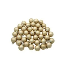 Whitehurst 40ct. 1.25" Matte Glass Ball Ornaments Gold Matte -Northlight Sale Store D623195S 12
