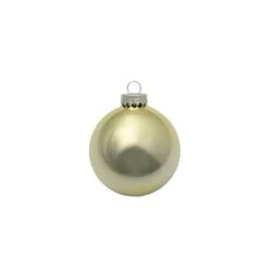 Whitehurst 40ct. 1.25" Glossy Glass Ball Ornaments Gold Shiny