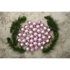 Whitehurst 40ct. 1.25" Glossy Glass Ball Ornaments Baby Pink Shiny -Northlight Sale Store D623209S 13
