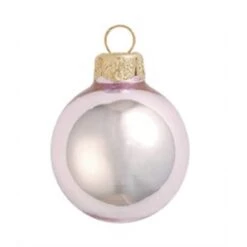 Whitehurst 4ct. 4.75" Glossy Glass Ball Ornaments Baby Pink Shiny