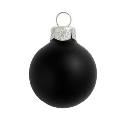 Whitehurst 4ct. 5" Matte Glass Ball Ornaments Black Matte
