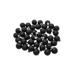 Whitehurst 40ct. 1.25" Matte Glass Ball Ornaments Black Matte -Northlight Sale Store D623212S 12