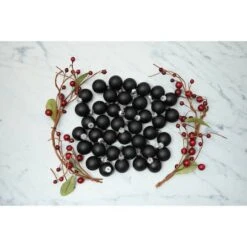 Whitehurst 40ct. 1.25" Matte Glass Ball Ornaments Black Matte -Northlight Sale Store D623212S 13