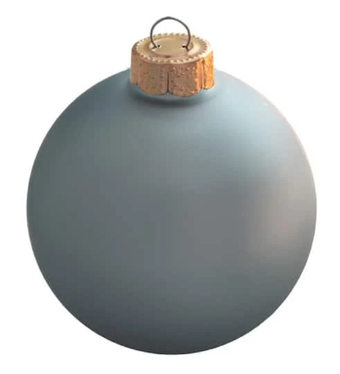 Whitehurst 4ct. 5" Matte Glass Ball Ornaments Baby Blue Matte 2 Whitehurst 4ct. 5" Matte Glass Ball Ornaments Baby Blue Matte - Image 2