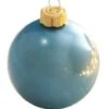 Whitehurst 4ct. 5" Pearl Glass Ball Ornaments Baby Blue Pearl