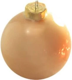 Whitehurst 4ct. 5" Pearl Glass Ball Ornaments Champagne Pearl