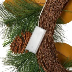 Glitzhome® 24" Pre-Lit Berry, Magnolia Leaf & Pinecone Wreath 15 Glitzhome® 24" Pre-Lit Berry, Magnolia Leaf & Pinecone Wreath -Northlight Sale Store D652251S 8