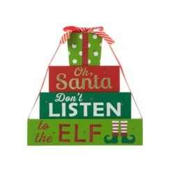 Glitzhome® 12" Lighted Wooden Christmas Gift Block Table Décor -Northlight Sale Store D652311S 7