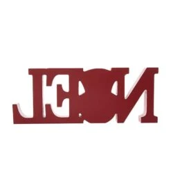 Glitzhome® 15'' NOEL Wooden Christmas Plaid Table Décor 14 Glitzhome® 15'' NOEL Wooden Christmas Plaid Table Décor -Northlight Sale Store D652316S 6