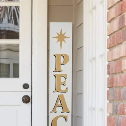Glitzhome® 60'' PEACE Nativity Wooden Porch Sign -Northlight Sale Store D652319S 4