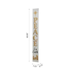 Glitzhome® 60'' PEACE Nativity Wooden Porch Sign -Northlight Sale Store D652319S 8