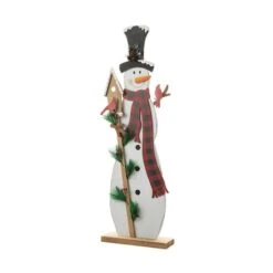 Glitzhome® 36'' Lighted Wooden Snowman Porch Décor -Northlight Sale Store D652321S 7