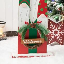 Glitzhome® 34.75'' Wooden Gnome Family Porch Décor -Northlight Sale Store D652323S 6